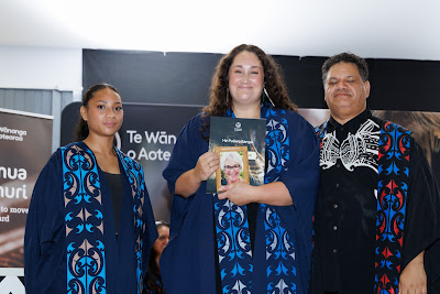 Photo from the TWoA Te Tai Tokerau (Kaitaia) 2025 Graduation held at Te Kura Kaupapa Maori o Pukemiro in Kaitaia, Northland, New Zealand on Monday, 14 April, 2025. Photo by Mike Walen / KeyImagery Photography. Copyright: © 2025 Te Wānanga o Aotearoa.