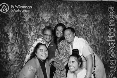 Booth photo from the TWoA Whirikoka 2023 Graduation (Gisborne), held at the War Memorial Theatre, Gisborne, East Coast, New Zealand on Wednesday 5 April, 2023. Photo: InstaBooth by KeyImagery Photography. Copyright: © Te Wānanga o Aotearoa.