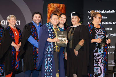 Photo from Ceremony 5 of the TWoA Tāmaki Makaurau 2025 Graduations (May 2025) held at the Mangere Arts Centre in Auckland, New Zealand on Tuesday, 27 May, 2025. Photo by Mike Walen / KeyImagery Photography. Copyright: © 2025 Te Wānanga o Aotearoa.