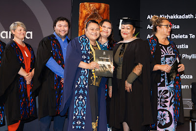 Photo from Ceremony 5 of the TWoA Tāmaki Makaurau 2025 Graduations (May 2025) held at the Mangere Arts Centre in Auckland, New Zealand on Tuesday, 27 May, 2025. Photo by Mike Walen / KeyImagery Photography. Copyright: © 2025 Te Wānanga o Aotearoa.