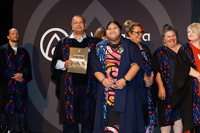 Photo from Ceremony 5 of the TWoA Tāmaki Makaurau 2025 Graduations (May 2025) held at the Mangere Arts Centre in Auckland, New Zealand on Tuesday, 27 May, 2025. Photo by Mike Walen / KeyImagery Photography. Copyright: © 2025 Te Wānanga o Aotearoa.