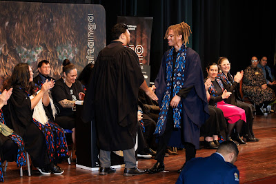 Photo from the TWoA Tāmaki Makaurau 2023 Graduations (Ceremony 4 @ 10am), held at the Due Drop Events Centre, Manukau, Auckland, New Zealand on Thursday, 8 June, 2023. Photo: Mike Walen / KeyImagery Photography. Copyright: © Te Wānanga o Aotearoa.