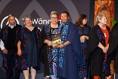 Photo from Ceremony 5 of the TWoA Tāmaki Makaurau 2025 Graduations (May 2025) held at the Mangere Arts Centre in Auckland, New Zealand on Tuesday, 27 May, 2025. Photo by Mike Walen / KeyImagery Photography. Copyright: © 2025 Te Wānanga o Aotearoa.