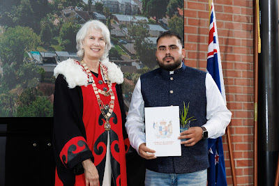 Photo from the HCC NZ Citizenship Ceremony 1 (Morning) held at The Atrium, Wintec/Te Pukenga, Hamilton, Waikato, New Zealand at 10:00am on Monday, 15 April, 2024. Photo: Mike Walen / KeyImagery Photography. Copyright: © Hamilton City Council.