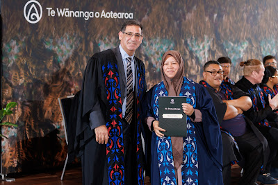 Photo from the TWoA Tāmaki Makaurau 2023 November Graduations (Ceremony 2 @ 6pm), held at the Due Drop Events Centre, Manukau, Auckland, New Zealand on Tuesday, 28 November, 2023. Photo: Mike Walen / KeyImagery Photography. Copyright: © Te Wānanga o Aotearoa.
