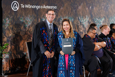 Photo from the TWoA Tāmaki Makaurau 2023 November Graduations (Ceremony 2 @ 6pm), held at the Due Drop Events Centre, Manukau, Auckland, New Zealand on Tuesday, 28 November, 2023. Photo: Mike Walen / KeyImagery Photography. Copyright: © Te Wānanga o Aotearoa.