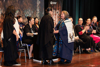 Photo from the TWoA Tāmaki Makaurau 2023 Graduations (Ceremony 4 @ 10am), held at the Due Drop Events Centre, Manukau, Auckland, New Zealand on Thursday, 8 June, 2023. Photo: Mike Walen / KeyImagery Photography. Copyright: © Te Wānanga o Aotearoa.