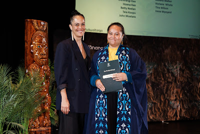 Photo from the TWoA Whirikoka 2023 Graduation (Gisborne), held at the War Memorial Theatre, Gisborne, East Coast, New Zealand on Wednesday 5 April, 2023. Photo by Mike Walen / KeyImagery Photography. Copyright: © Te Wānanga o Aotearoa.