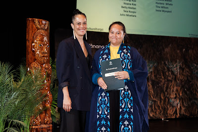 Photo from the TWoA Whirikoka 2023 Graduation (Gisborne), held at the War Memorial Theatre, Gisborne, East Coast, New Zealand on Wednesday 5 April, 2023. Photo by Mike Walen / KeyImagery Photography. Copyright: © Te Wānanga o Aotearoa.