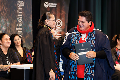 Photo from the TWoA Tāmaki Makaurau 2023 Graduations (Ceremony 4 @ 10am), held at the Due Drop Events Centre, Manukau, Auckland, New Zealand on Thursday, 8 June, 2023. Photo: Mike Walen / KeyImagery Photography. Copyright: © Te Wānanga o Aotearoa.