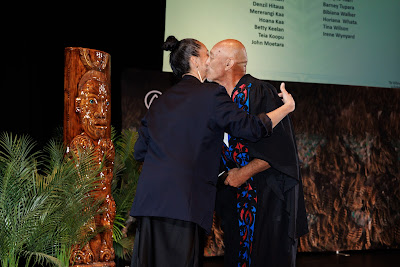 Photo from the TWoA Whirikoka 2023 Graduation (Gisborne), held at the War Memorial Theatre, Gisborne, East Coast, New Zealand on Wednesday 5 April, 2023. Photo by Mike Walen / KeyImagery Photography. Copyright: © Te Wānanga o Aotearoa.