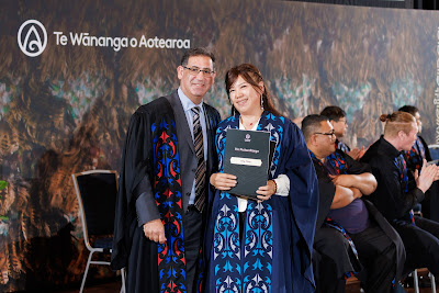 Photo from the TWoA Tāmaki Makaurau 2023 November Graduations (Ceremony 2 @ 6pm), held at the Due Drop Events Centre, Manukau, Auckland, New Zealand on Tuesday, 28 November, 2023. Photo: Mike Walen / KeyImagery Photography. Copyright: © Te Wānanga o Aotearoa.