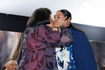 Photo from the TWoA Te Tai Tokerau (Kaitaia) 2025 Graduation held at Te Kura Kaupapa Maori o Pukemiro in Kaitaia, Northland, New Zealand on Monday, 14 April, 2025. Photo by Mike Walen / KeyImagery Photography. Copyright: © 2025 Te Wānanga o Aotearoa.