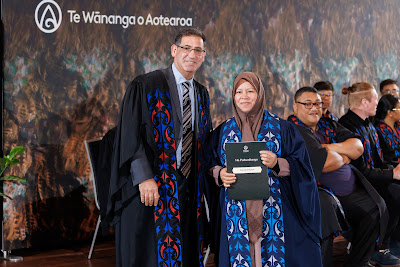 Photo from the TWoA Tāmaki Makaurau 2023 November Graduations (Ceremony 2 @ 6pm), held at the Due Drop Events Centre, Manukau, Auckland, New Zealand on Tuesday, 28 November, 2023. Photo: Mike Walen / KeyImagery Photography. Copyright: © Te Wānanga o Aotearoa.