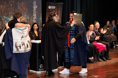 Photo from the TWoA Tāmaki Makaurau 2023 Graduations (Ceremony 4 @ 10am), held at the Due Drop Events Centre, Manukau, Auckland, New Zealand on Thursday, 8 June, 2023. Photo: Mike Walen / KeyImagery Photography. Copyright: © Te Wānanga o Aotearoa.