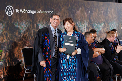 Photo from the TWoA Tāmaki Makaurau 2023 November Graduations (Ceremony 2 @ 6pm), held at the Due Drop Events Centre, Manukau, Auckland, New Zealand on Tuesday, 28 November, 2023. Photo: Mike Walen / KeyImagery Photography. Copyright: © Te Wānanga o Aotearoa.