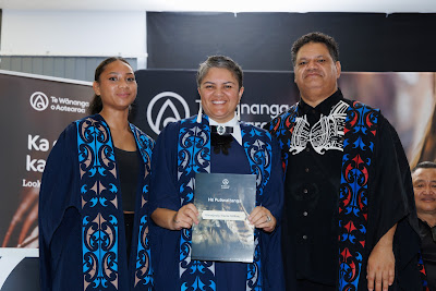 Photo from the TWoA Te Tai Tokerau (Kaitaia) 2025 Graduation held at Te Kura Kaupapa Maori o Pukemiro in Kaitaia, Northland, New Zealand on Monday, 14 April, 2025. Photo by Mike Walen / KeyImagery Photography. Copyright: © 2025 Te Wānanga o Aotearoa.