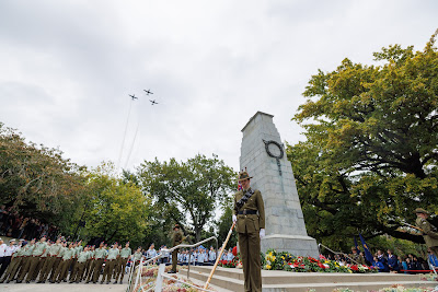 Photo from the Anzac Day 2024 Civic Service held at Memorial Park in Hamilton, Waikato, New Zealand on Thursday, 25 April, 2024. Photography by Mike Walen / KeyImagery Photography. Copyright: © Hamilton City Council.