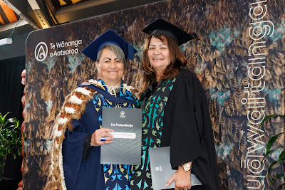 Photo from the TWoA Waiariki 2023 Graduations (Waiwhero), held at Te Puia, Rotorua, Bay of Plenty, New Zealand on Friday, 12 May, 2023. Photo: Mike Walen / KeyImagery Photography. Copyright: © Te Wānanga o Aotearoa.