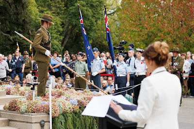 Photo from the Anzac Day 2024 Civic Service held at Memorial Park in Hamilton, Waikato, New Zealand on Thursday, 25 April, 2024. Photography by Mike Walen / KeyImagery Photography. Copyright: © Hamilton City Council.