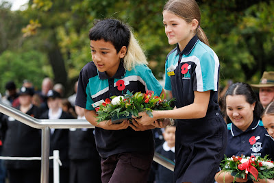 Photo from the Anzac Day 2024 Civic Service held at Memorial Park in Hamilton, Waikato, New Zealand on Thursday, 25 April, 2024. Photography by Mike Walen / KeyImagery Photography. Copyright: © Hamilton City Council.