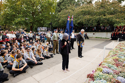 Photo from the Anzac Day 2024 Civic Service held at Memorial Park in Hamilton, Waikato, New Zealand on Thursday, 25 April, 2024. Photography by Mike Walen / KeyImagery Photography. Copyright: © Hamilton City Council.