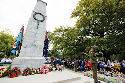 Photo from the Anzac Day 2024 Civic Service held at Memorial Park in Hamilton, Waikato, New Zealand on Thursday, 25 April, 2024. Photography by Mike Walen / KeyImagery Photography. Copyright: © Hamilton City Council.