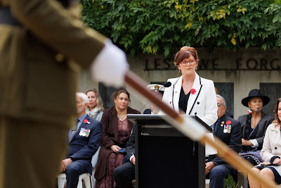 Photo from the Anzac Day 2024 Civic Service held at Memorial Park in Hamilton, Waikato, New Zealand on Thursday, 25 April, 2024. Photography by Mike Walen / KeyImagery Photography. Copyright: © Hamilton City Council.