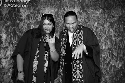 Booth photo from the TWoA Whirikoka 2023 Graduation (Gisborne), held at the War Memorial Theatre, Gisborne, East Coast, New Zealand on Wednesday 5 April, 2023. Photo: InstaBooth by KeyImagery Photography. Copyright: © Te Wānanga o Aotearoa.