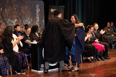 Photo from the TWoA Tāmaki Makaurau 2023 Graduations (Ceremony 4 @ 10am), held at the Due Drop Events Centre, Manukau, Auckland, New Zealand on Thursday, 8 June, 2023. Photo: Mike Walen / KeyImagery Photography. Copyright: © Te Wānanga o Aotearoa.