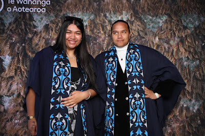 Booth photo from the TWoA Whirikoka 2023 Graduation (Gisborne), held at the War Memorial Theatre, Gisborne, East Coast, New Zealand on Wednesday 5 April, 2023. Photo: InstaBooth by KeyImagery Photography. Copyright: © Te Wānanga o Aotearoa.
