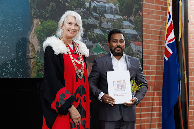 Photo from the HCC NZ Citizenship Ceremony (Afternoon) held in The Atrium, Wintec/Te Pukenga, Hamilton, Waikato, New Zealand at 3:30pm on Monday, 12 February, 2024. Photo: Mike Walen / KeyImagery Photography. Copyright: © Hamilton City Council.