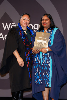 Photo from Ceremony 1 of the TWoA Tāmaki Makaurau 2025 Graduations (May 2025) held at the Mangere Arts Centre in Auckland, New Zealand on Monday, 26 May, 2025. Photo by Mike Walen / KeyImagery Photography. Copyright: © 2025 Te Wānanga o Aotearoa.