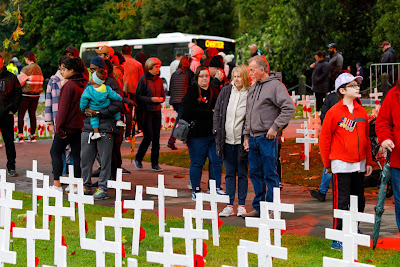 Photo from the Anzac Dawn Parade/Service held at Memorial Park, Hamilton, New Zealand. Taken: Sunday, 25 April 2021. Photo: Mike Walen / KeyImagery Photography. Copyright: © Hamilton City Council.
