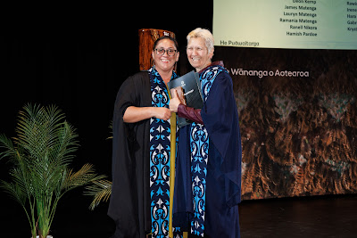 Photo from the TWoA Whirikoka 2023 Graduation (Gisborne), held at the War Memorial Theatre, Gisborne, East Coast, New Zealand on Wednesday 5 April, 2023. Photo by Mike Walen / KeyImagery Photography. Copyright: © Te Wānanga o Aotearoa.