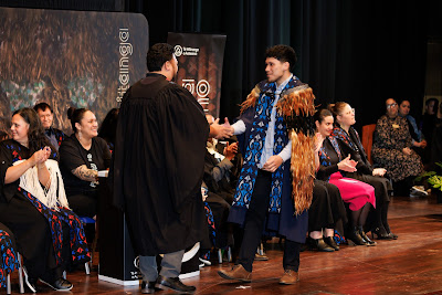 Photo from the TWoA Tāmaki Makaurau 2023 Graduations (Ceremony 4 @ 10am), held at the Due Drop Events Centre, Manukau, Auckland, New Zealand on Thursday, 8 June, 2023. Photo: Mike Walen / KeyImagery Photography. Copyright: © Te Wānanga o Aotearoa.
