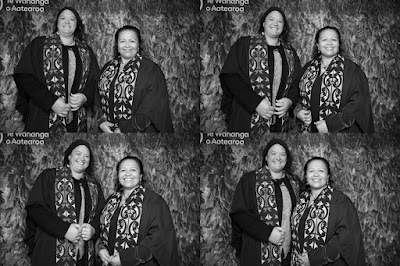 Booth photo from the TWoA Whirikoka 2023 Graduation (Gisborne), held at the War Memorial Theatre, Gisborne, East Coast, New Zealand on Wednesday 5 April, 2023. Photo: InstaBooth by KeyImagery Photography. Copyright: © Te Wānanga o Aotearoa.