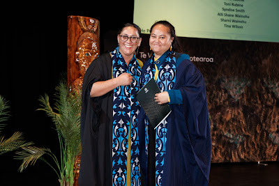 Photo from the TWoA Whirikoka 2023 Graduation (Gisborne), held at the War Memorial Theatre, Gisborne, East Coast, New Zealand on Wednesday 5 April, 2023. Photo by Mike Walen / KeyImagery Photography. Copyright: © Te Wānanga o Aotearoa.