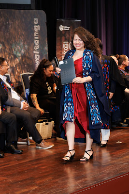 Photo from the TWoA Tāmaki Makaurau 2023 Graduations (Ceremony 3 @ 8pm), held at the Due Drop Events Centre, Manukau, Auckland, New Zealand on Wednesday, 7 June, 2023. Photo: Mike Walen / KeyImagery Photography. Copyright: © Te Wānanga o Aotearoa.