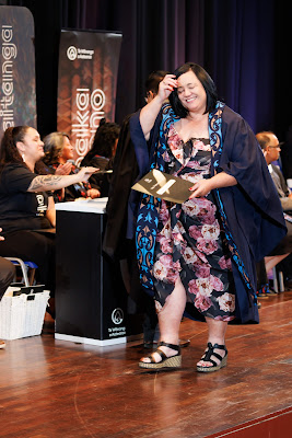 Photo from the TWoA Tāmaki Makaurau 2023 Graduations (Ceremony 3 @ 8pm), held at the Due Drop Events Centre, Manukau, Auckland, New Zealand on Wednesday, 7 June, 2023. Photo: Mike Walen / KeyImagery Photography. Copyright: © Te Wānanga o Aotearoa.