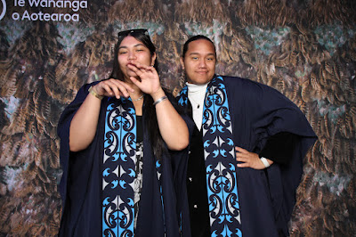Booth photo from the TWoA Whirikoka 2023 Graduation (Gisborne), held at the War Memorial Theatre, Gisborne, East Coast, New Zealand on Wednesday 5 April, 2023. Photo: InstaBooth by KeyImagery Photography. Copyright: © Te Wānanga o Aotearoa.