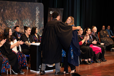 Photo from the TWoA Tāmaki Makaurau 2023 Graduations (Ceremony 4 @ 10am), held at the Due Drop Events Centre, Manukau, Auckland, New Zealand on Thursday, 8 June, 2023. Photo: Mike Walen / KeyImagery Photography. Copyright: © Te Wānanga o Aotearoa.