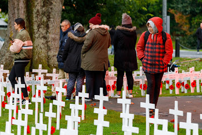Photo from the Anzac Dawn Parade/Service held at Memorial Park, Hamilton, New Zealand. Taken: Sunday, 25 April 2021. Photo: Mike Walen / KeyImagery Photography. Copyright: © Hamilton City Council.