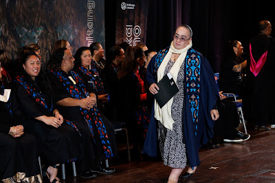Photo from the TWoA Tāmaki Makaurau 2023 Graduations (Ceremony 1 @ 10am), held at the Due Drop Events Centre, Manukau, Auckland, New Zealand on Wednesday, 7 June, 2023. Photo: Mike Walen / KeyImagery Photography. Copyright: © Te Wānanga o Aotearoa.