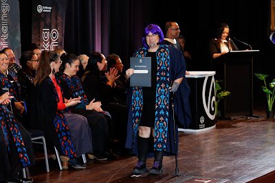 Photo from the TWoA Tāmaki Makaurau 2023 Graduations (Ceremony 1 @ 10am), held at the Due Drop Events Centre, Manukau, Auckland, New Zealand on Wednesday, 7 June, 2023. Photo: Mike Walen / KeyImagery Photography. Copyright: © Te Wānanga o Aotearoa.