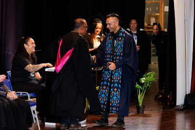 Photo from the TWoA Tāmaki Makaurau 2023 Graduations (Ceremony 1 @ 10am), held at the Due Drop Events Centre, Manukau, Auckland, New Zealand on Wednesday, 7 June, 2023. Photo: Mike Walen / KeyImagery Photography. Copyright: © Te Wānanga o Aotearoa.
