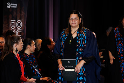 Photo from the TWoA Tāmaki Makaurau 2023 Graduations (Ceremony 1 @ 10am), held at the Due Drop Events Centre, Manukau, Auckland, New Zealand on Wednesday, 7 June, 2023. Photo: Mike Walen / KeyImagery Photography. Copyright: © Te Wānanga o Aotearoa.