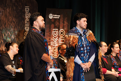 Photo from the TWoA Tāmaki Makaurau 2023 Graduations (Ceremony 4 @ 10am), held at the Due Drop Events Centre, Manukau, Auckland, New Zealand on Thursday, 8 June, 2023. Photo: Mike Walen / KeyImagery Photography. Copyright: © Te Wānanga o Aotearoa.