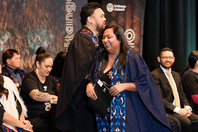 Photo from the TWoA Tāmaki Makaurau 2023 Graduations (Ceremony 4 @ 10am), held at the Due Drop Events Centre, Manukau, Auckland, New Zealand on Thursday, 8 June, 2023. Photo: Mike Walen / KeyImagery Photography. Copyright: © Te Wānanga o Aotearoa.