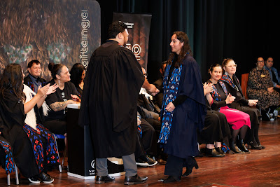 Photo from the TWoA Tāmaki Makaurau 2023 Graduations (Ceremony 4 @ 10am), held at the Due Drop Events Centre, Manukau, Auckland, New Zealand on Thursday, 8 June, 2023. Photo: Mike Walen / KeyImagery Photography. Copyright: © Te Wānanga o Aotearoa.